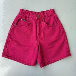 Casual Chic Pink Denim Vintage Women’s Shorts